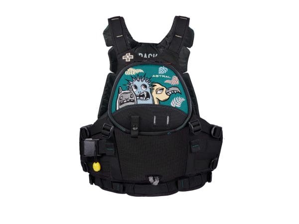 Astral GreenJacket LE "Wild Things" Black and Teal Personal Flotation Device